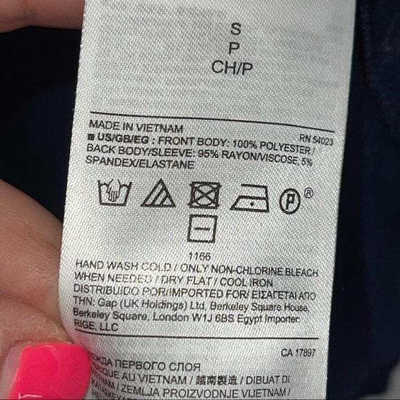 Banana Republic Short Sleeve Blouse Size S Blue Floral Print - Picture 4 of 9